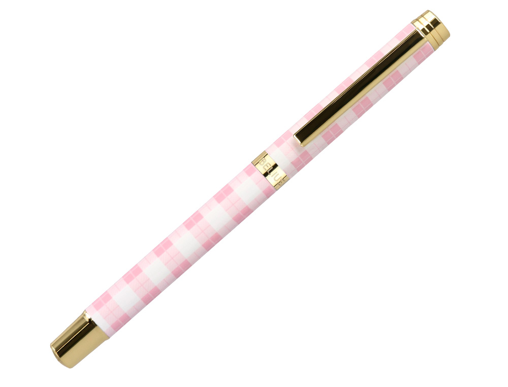 ROLLER BELIUS PERFECT PICNIC DAY ALUMINIO COLOR ROSA DORADO TINTA COLOR NEGRO CAJA DE DISEO