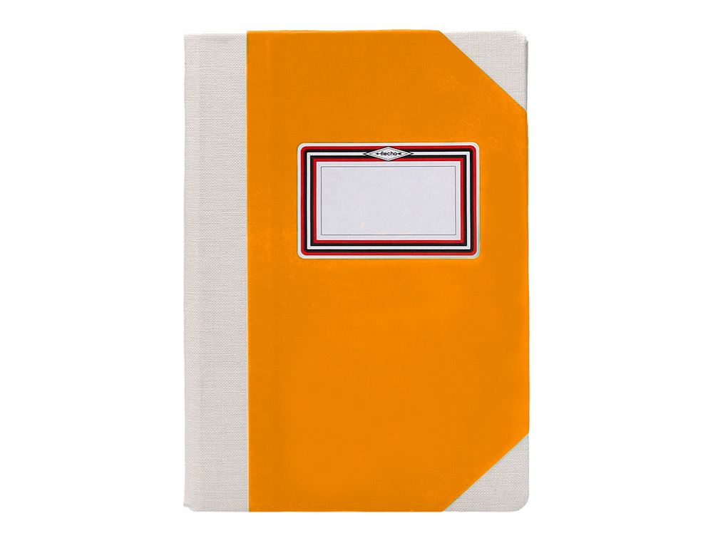 LIBRO CARTONE COSIDO FERNANDES FLECHA DIN A4+ LISO 50 HOJAS 100 GR NARANJA