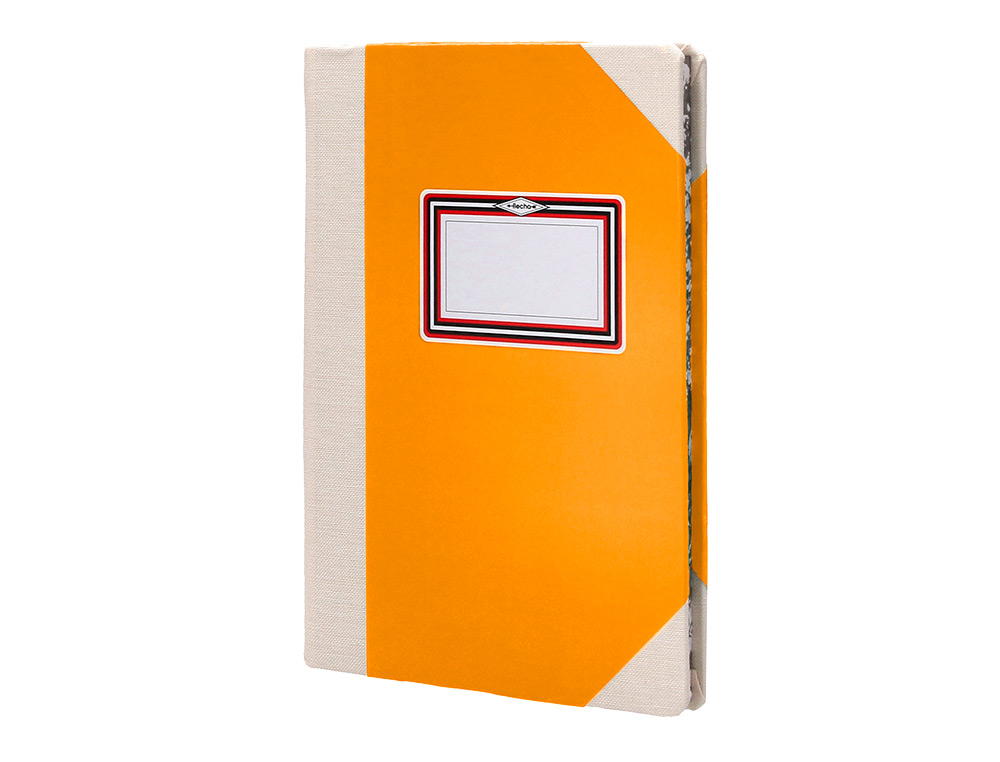 LIBRO CARTONE COSIDO FERNANDES FLECHA DIN A4+ LISO 50 HOJAS 100 GR NARANJA