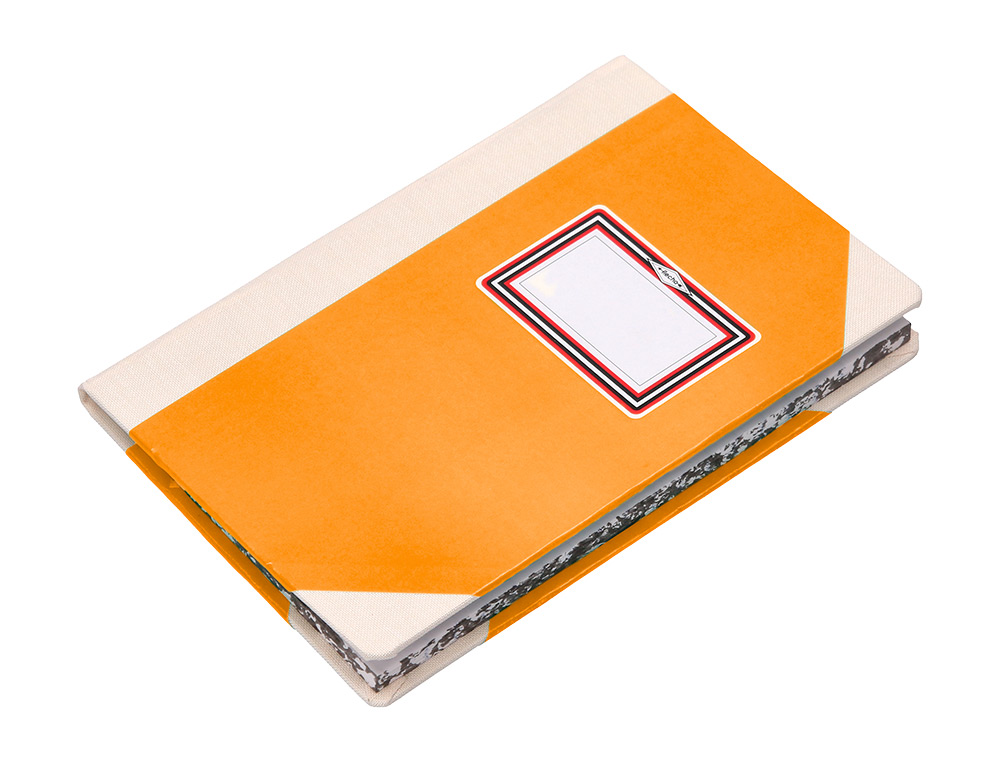 LIBRO CARTONE COSIDO FERNANDES FLECHA DIN A4+ LISO 50 HOJAS 100 GR NARANJA