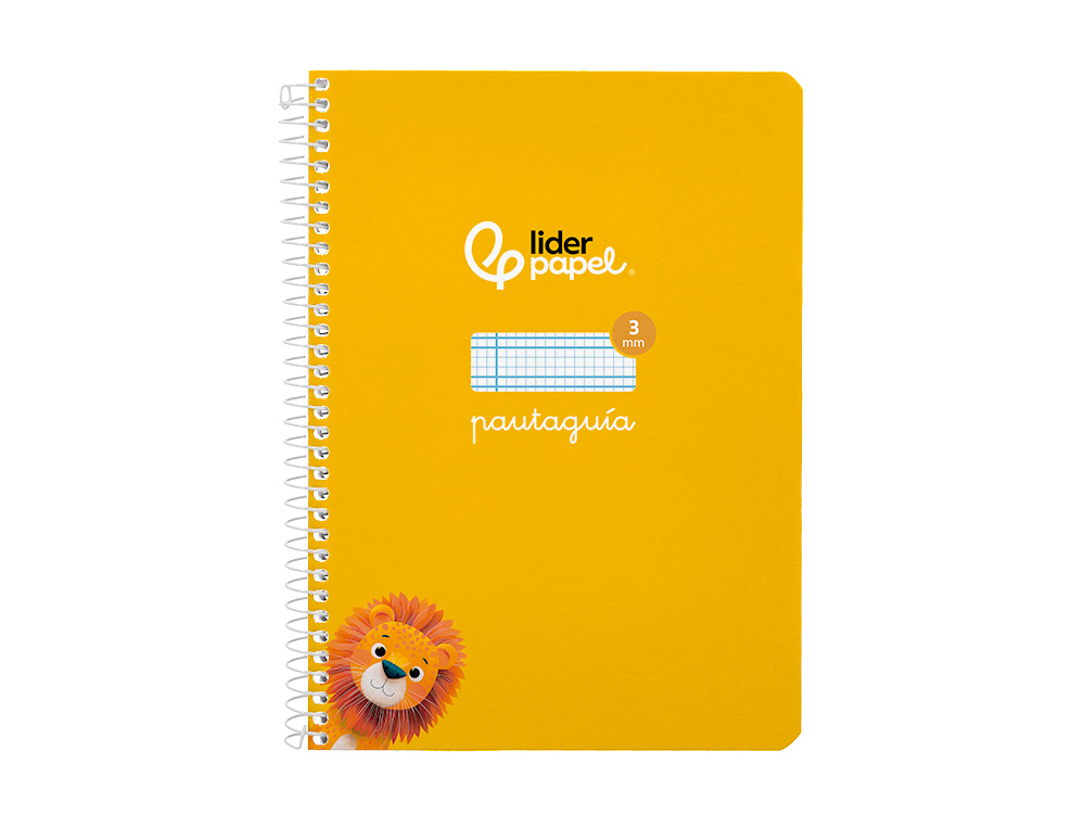 CUADERNO ESPIRAL LIDERPAPEL A5 PAUTAGUIA TAPA BLANDA 40H 75GR CUADRO PAUTADO 3MM COLOR AMARILLO