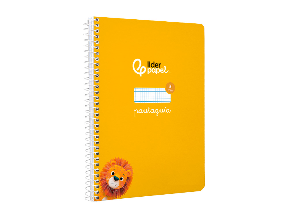 CUADERNO ESPIRAL LIDERPAPEL A5 PAUTAGUIA TAPA BLANDA 40H 75GR CUADRO PAUTADO 3MM COLOR AMARILLO