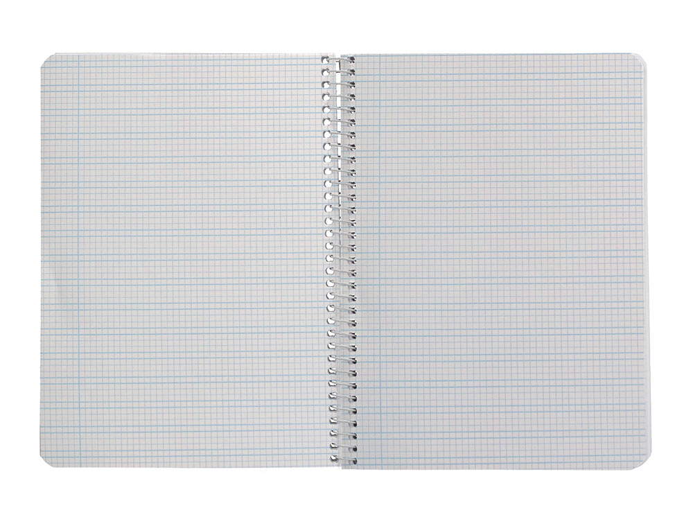 CUADERNO ESPIRAL LIDERPAPEL A5 PAUTAGUIA TAPA DURA 80H 90 GR CUADRO PAUTADO 3MM COLOR AZUL