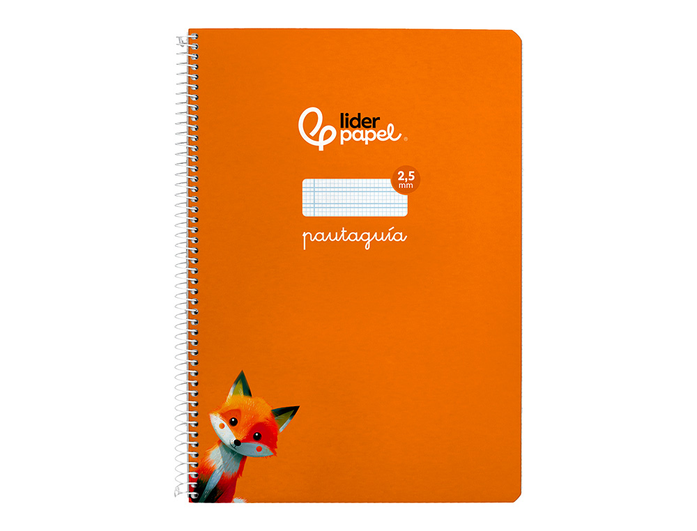 CUADERNO ESPIRAL LIDERPAPEL DIN A4 PAUTAGUIA TAPA DURA 80H 90 GR CUADRO PAUTADO 2,5 MM COLOR NARANJA
