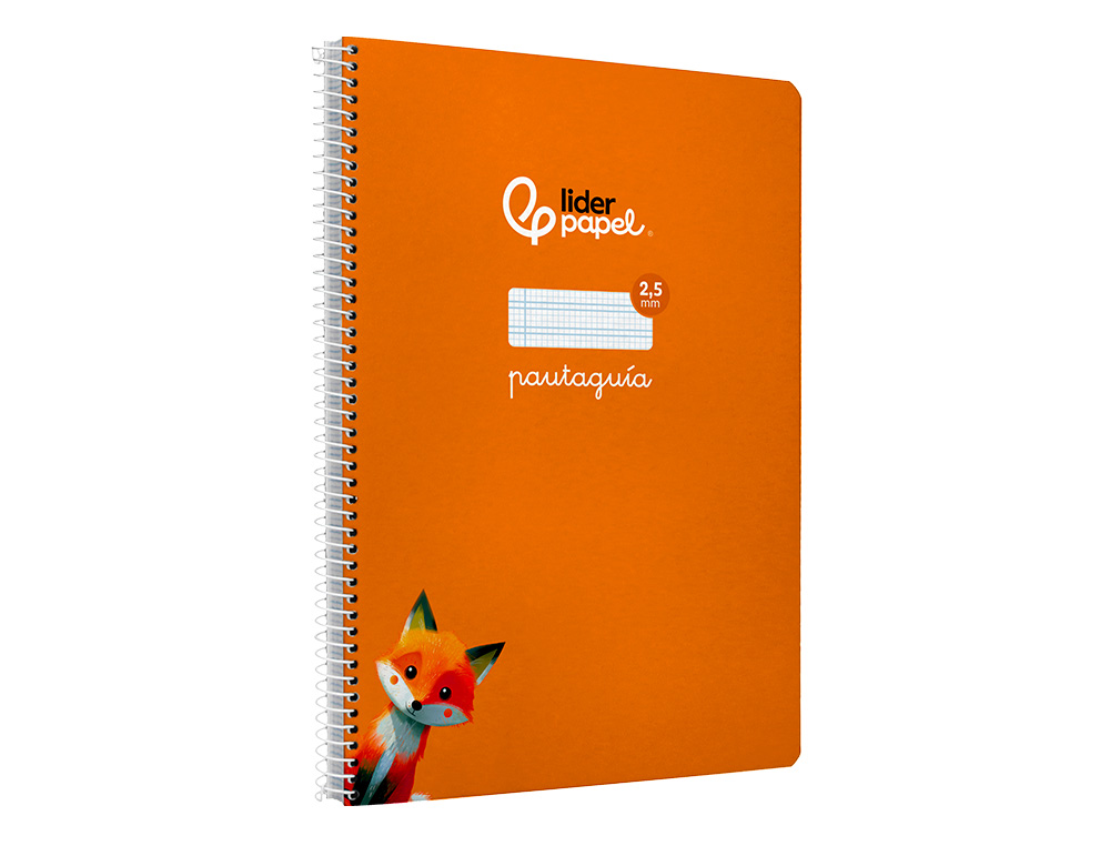 CUADERNO ESPIRAL LIDERPAPEL DIN A4 PAUTAGUIA TAPA DURA 80H 90 GR CUADRO PAUTADO 2,5 MM COLOR NARANJA