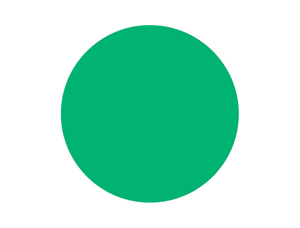 GOMETS LIDERPAPEL AUTOADHESIVO CIRCULOS 20 MM VERDE ROLLO DE 2000 UNIDADES EN CAJA DE CARTON