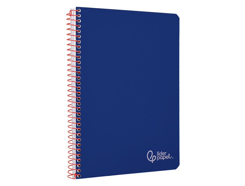 CUADERNO ESPIRAL LIDERPAPEL A4 WITTY TAPA DURA 80H 90GR PAUTA 3,5MM CON MARGEN COLOR AZUL OSCURO