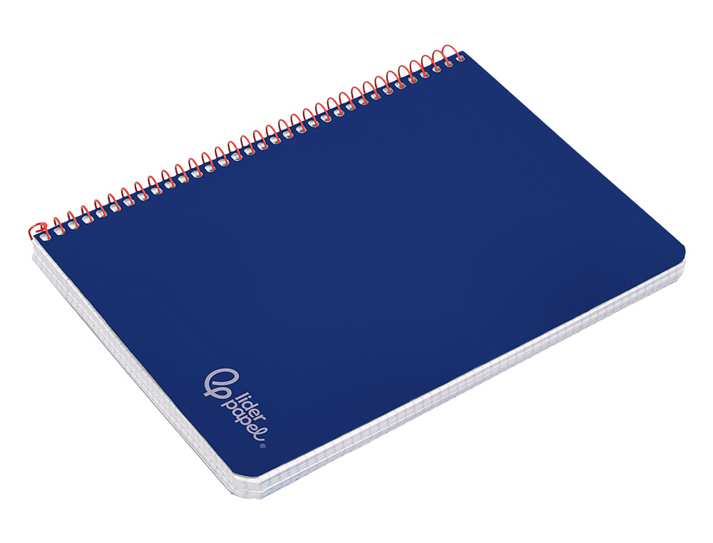CUADERNO ESPIRAL LIDERPAPEL A4 WITTY TAPA DURA 80H 90GR PAUTA 3,5MM CON MARGEN COLOR AZUL OSCURO