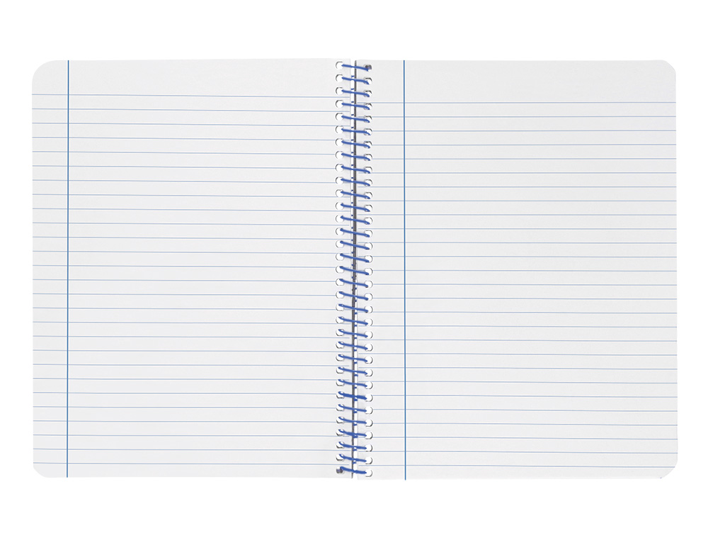 CUADERNO ESPIRAL LIDERPAPEL A4 WONDER TAPA PLASTICO 80H 90GR RAYADO HORIZONTAL CON MARGEN COLOR AMARILLO