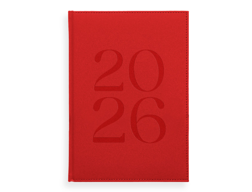 AGENDA ENCUADERNADA LIDERPAPEL CRETA 80X150 MM 2026 SEMANA VISTA AZUL PAPEL 70 GR FSC