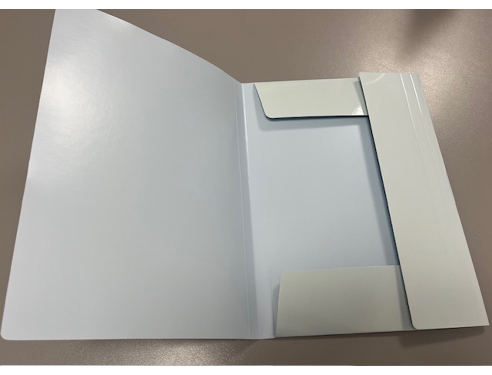 CARPETA CON GOMAS PARDO TRES SOLAPAS DIN A4 CARTON PASTEL EXPOSITOR DE 24 UNIDADES COLORES SURTIDOS