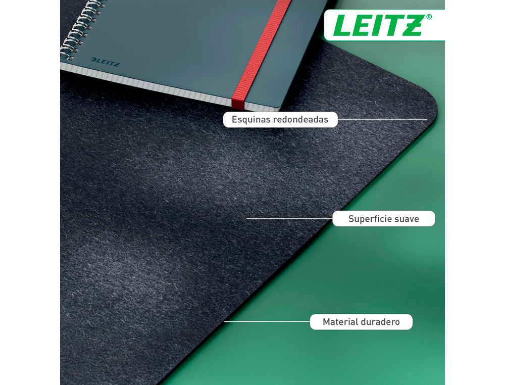 ALFOMBRILLA DE SOBREMESA LEITZ FIELTRO 70X36 CM COLOR GRIS