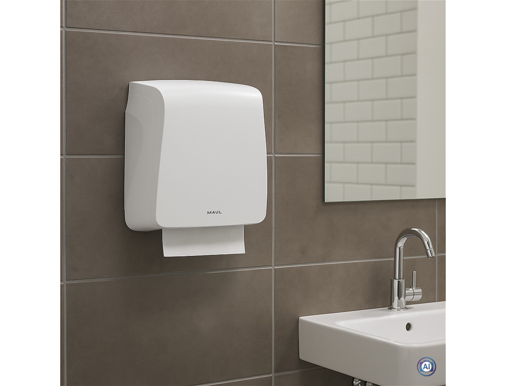 DISPENDADOR MAUL CARE RECICLABLE PARA TOALLAS PLEGADAS EN V FABRICADO EN ABS