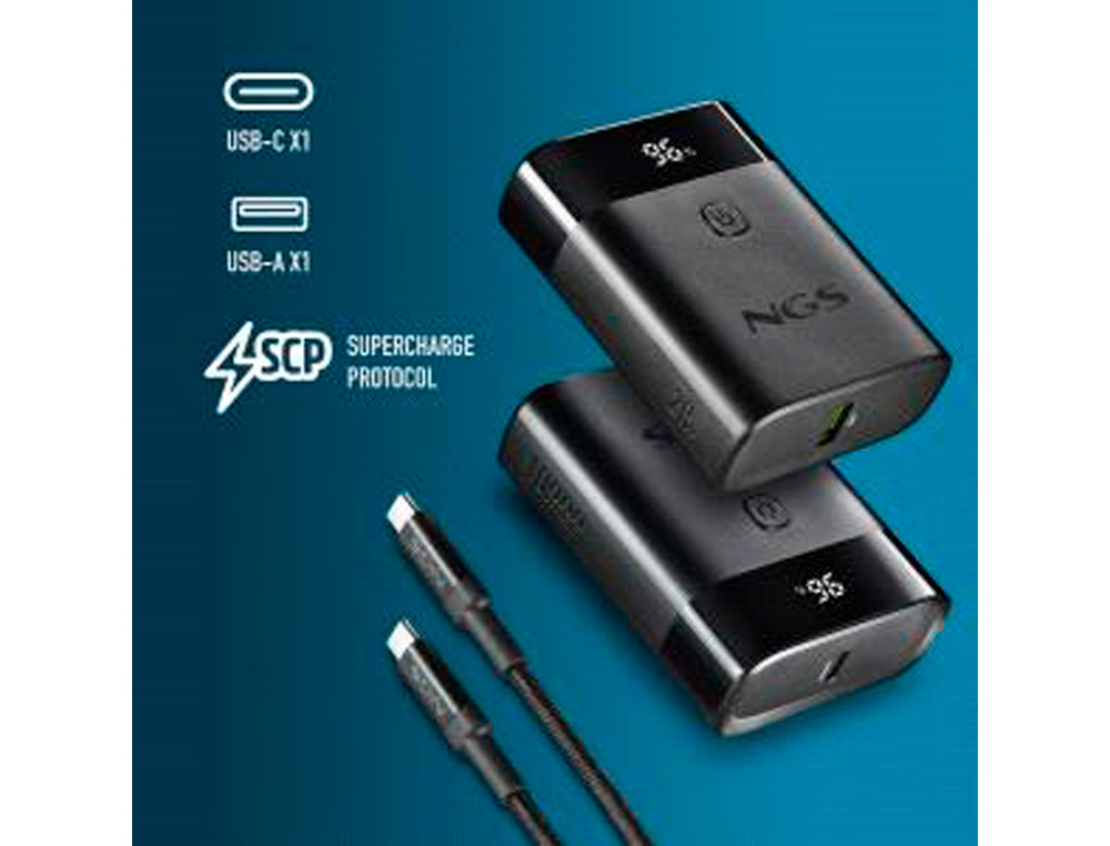 BATERIA EXTERNA PORTATIL NGS CARGA RAPIDA DE 22,5 W