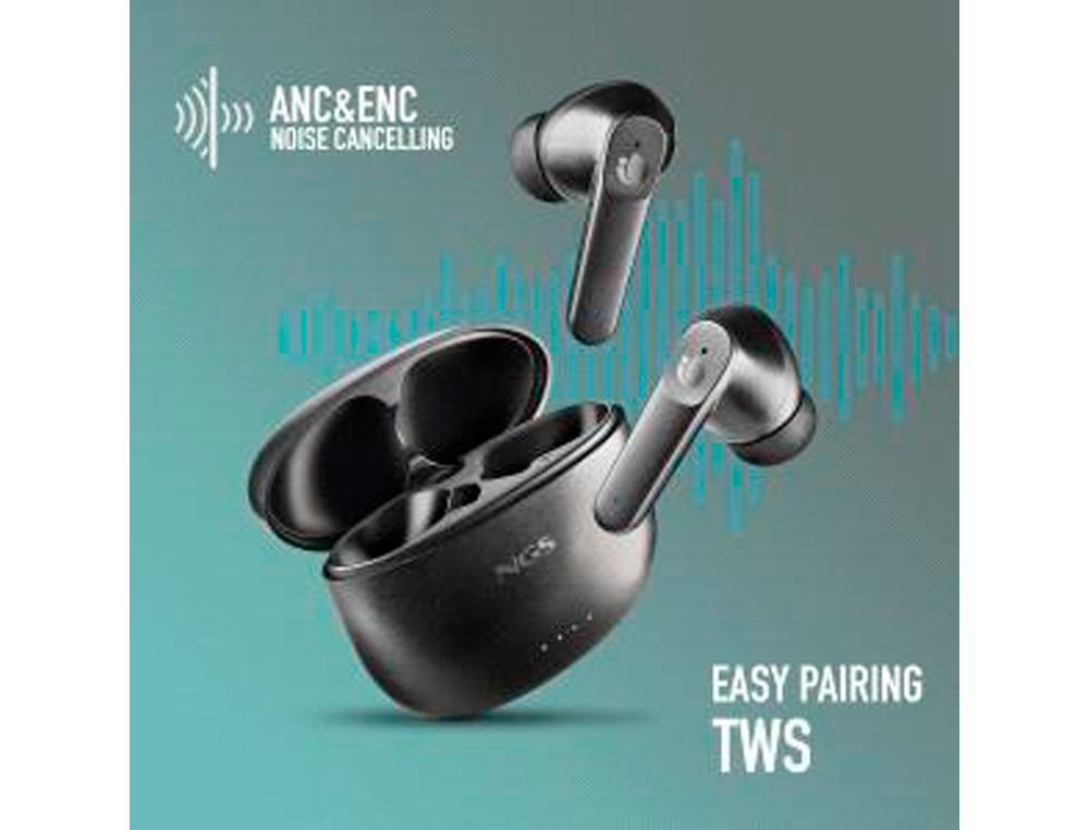 AURICULARES NGS ARTICA HUSH CON ANC&ENC BLUETOOTH 16 HORAS DE AUTONOMIA CON MICROFONO Y TOUCH CONTROL