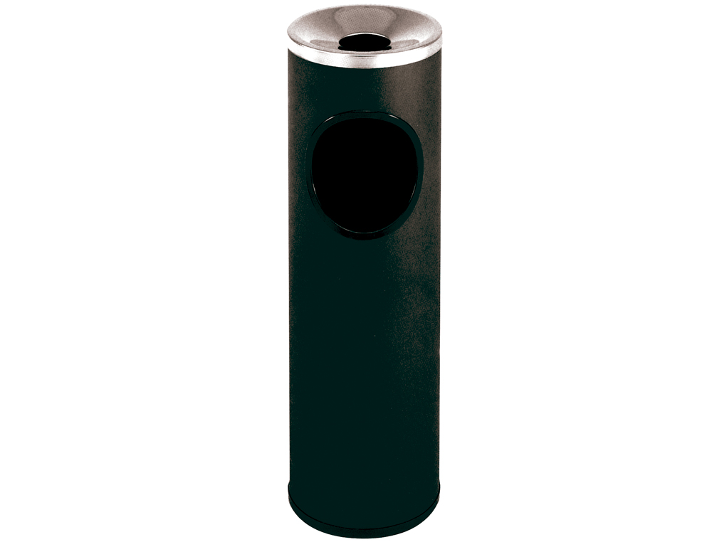 CENICERO PAPELERA REDONDO 401 NEGRO METALICO 66X21,5 CM