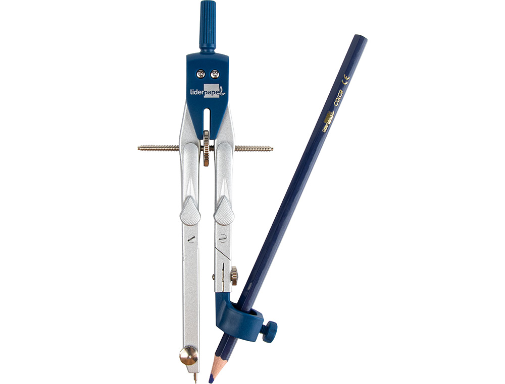 COMPAS LIDERPAPEL MICROMETRICO CON BIGOTERA RAPIDA Y ADAPTADOR