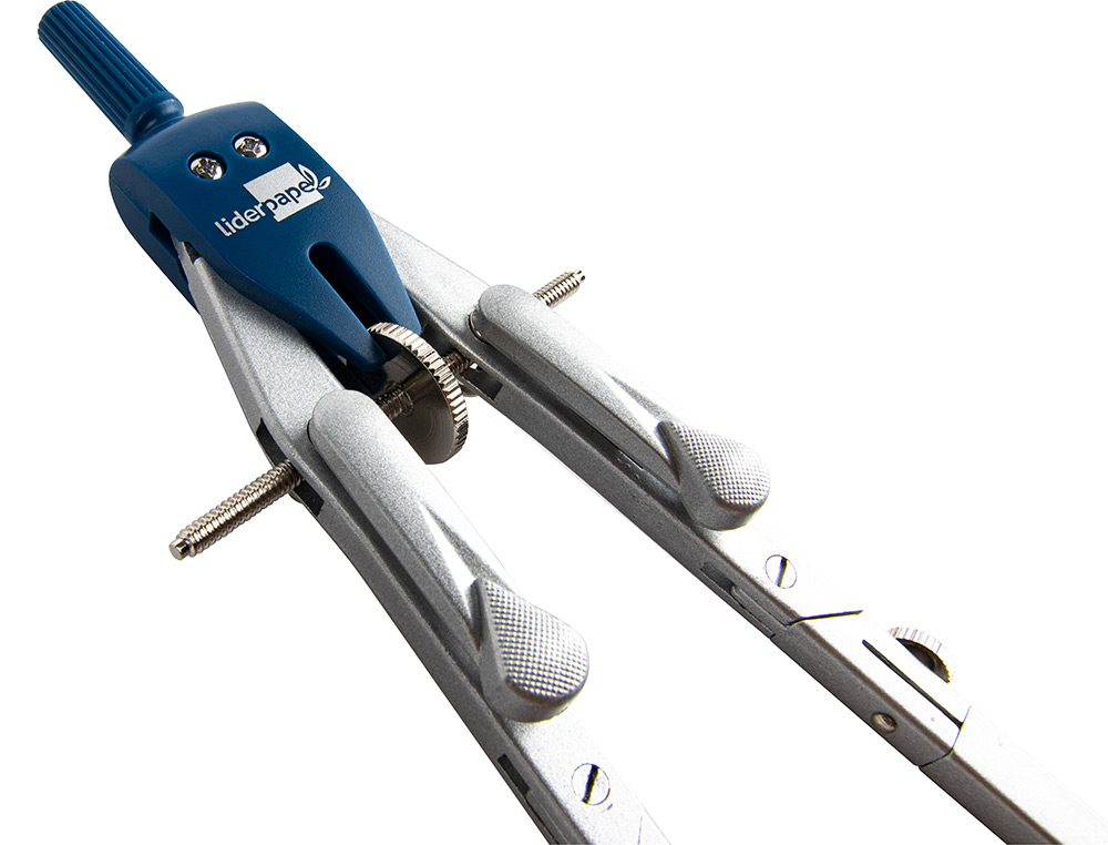 COMPAS LIDERPAPEL MICROMETRICO CON BIGOTERA RAPIDA Y ADAPTADOR