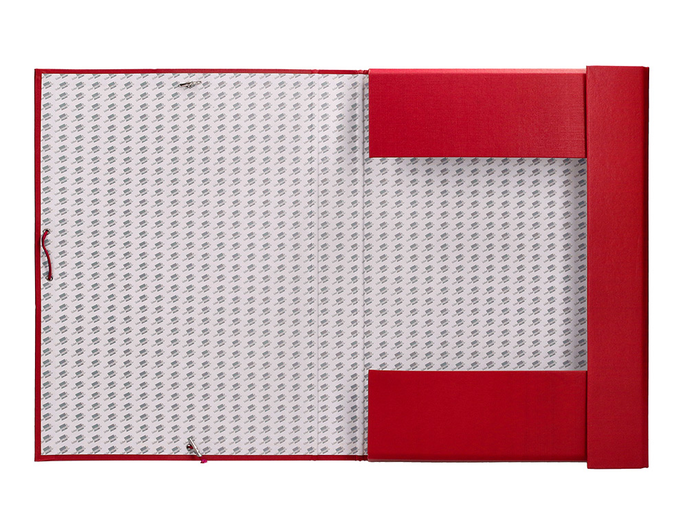 CARPETA PROYECTOS LIDERPAPEL FOLIO LOMO 70MM CARTON FORRADO ROJA