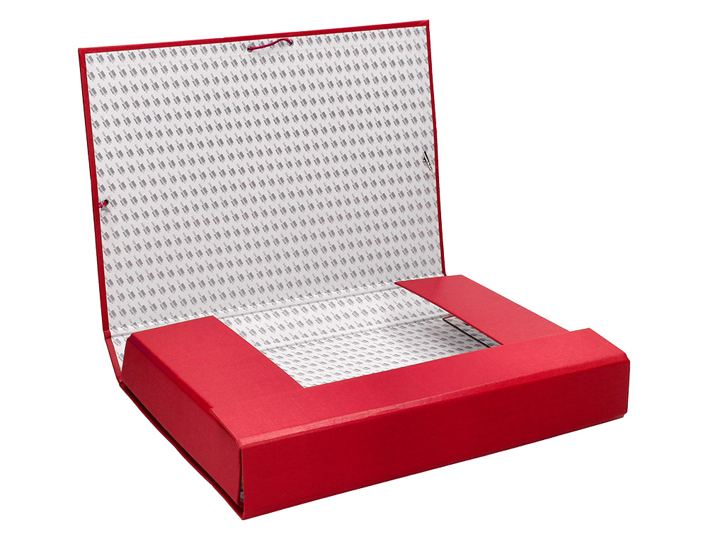 CARPETA PROYECTOS LIDERPAPEL FOLIO LOMO 70MM CARTON FORRADO ROJA