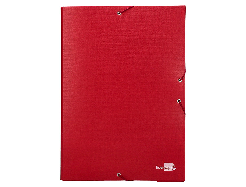 CARPETA PROYECTOS LIDERPAPEL FOLIO LOMO 70MM CARTON FORRADO ROJA