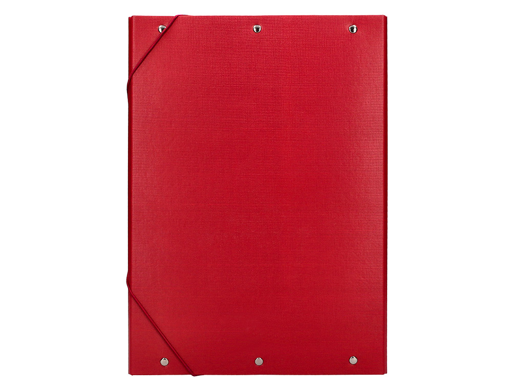 CARPETA PROYECTOS LIDERPAPEL FOLIO LOMO 70MM CARTON FORRADO ROJA
