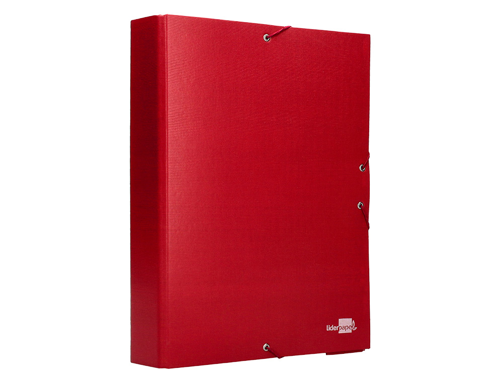 CARPETA PROYECTOS LIDERPAPEL FOLIO LOMO 70MM CARTON FORRADO ROJA