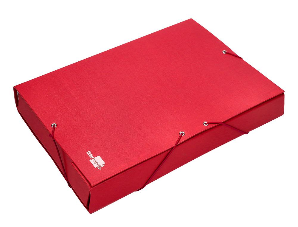 CARPETA PROYECTOS LIDERPAPEL FOLIO LOMO 70MM CARTON FORRADO ROJA