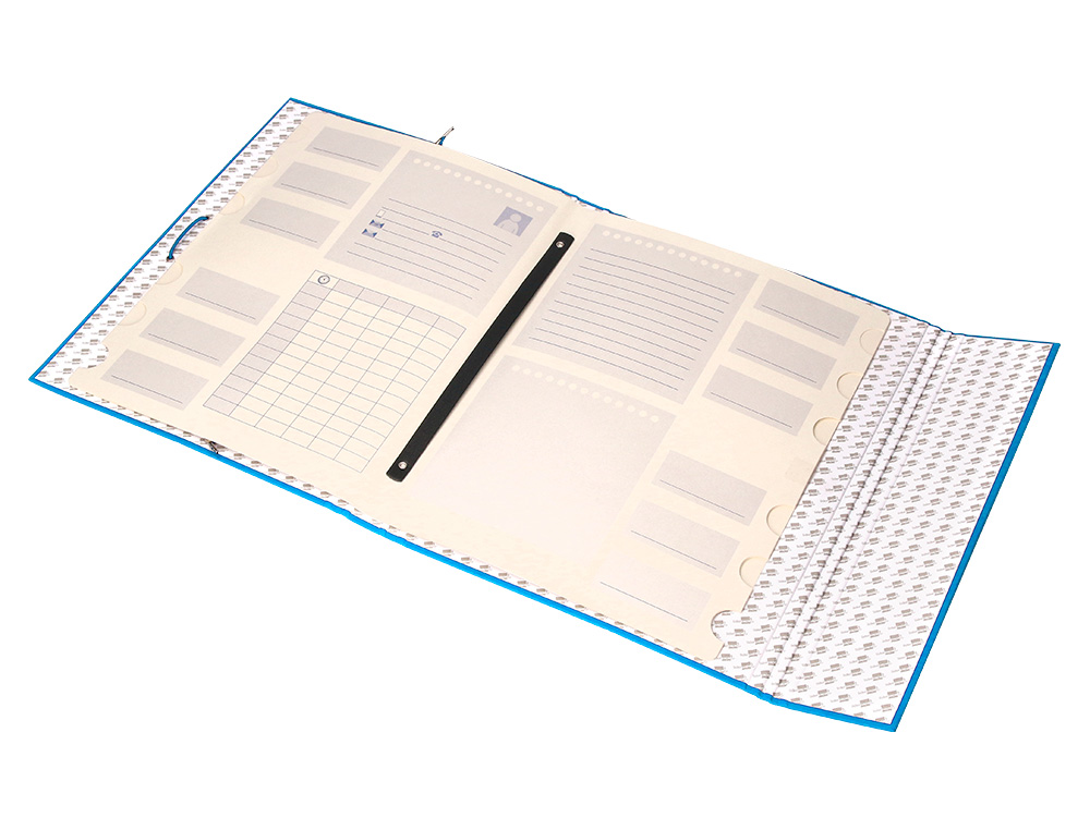 CARPETA CLASIFICADORA LIDERPAPEL 12 DEPARTAMENTOS FOLIO PROLONGADO CARTON FORRADO CELESTE