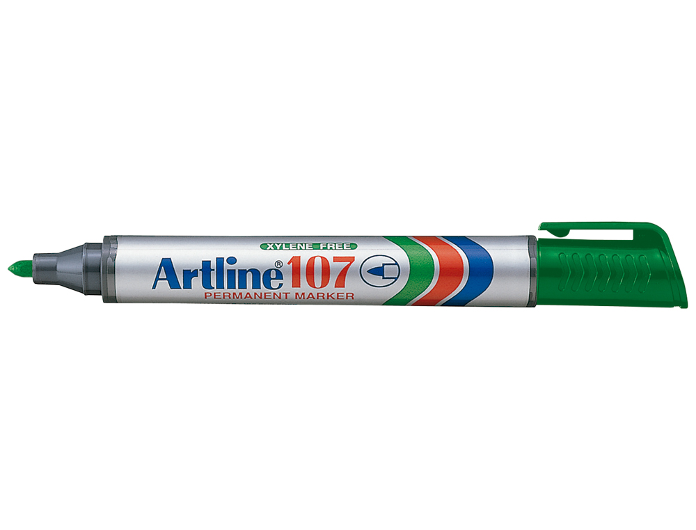ROTULADOR ARTLINE MARCADOR PERMANENTE 107 VERDE PUNTA REDONDA