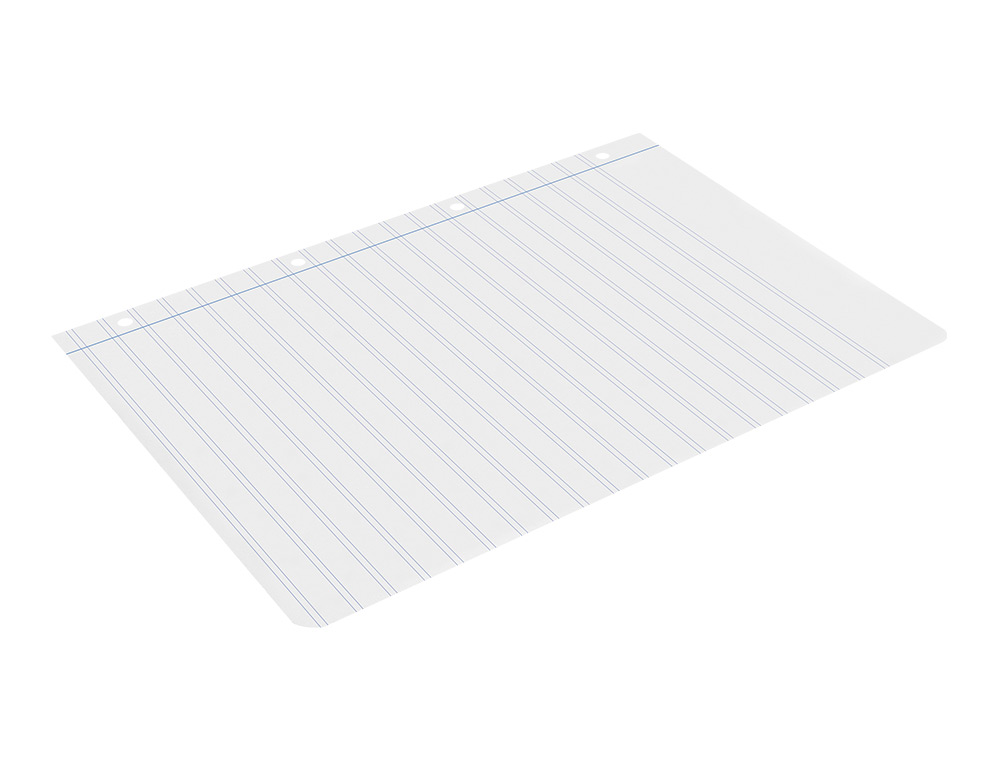 RECAMBIO LIDERPAPEL A4 100 HOJAS 60G/M2 PAUTA 4 3.5MM CON MARGEN 4 TALADROS