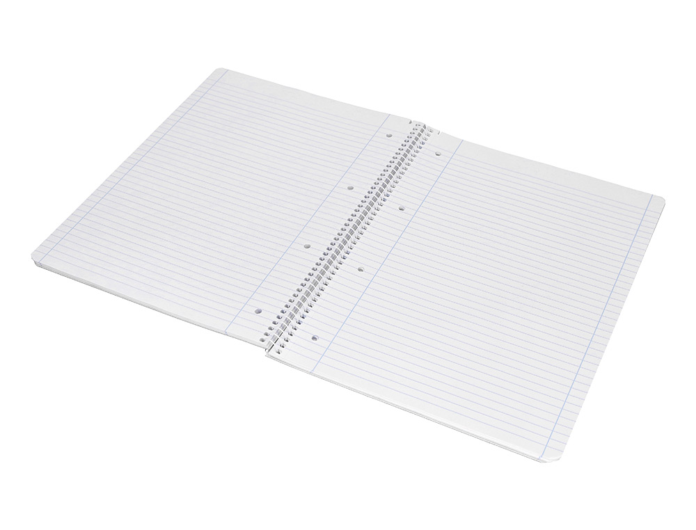 CUADERNO ESPIRAL LIDERPAPEL A4 MICRO SERIE AZUL TAPA BLANDA 80H 75 GR HORIZONTAL CON MARGEN 4 TALADROS AZUL