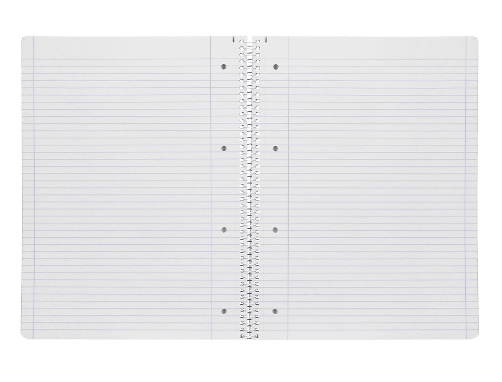 CUADERNO ESPIRAL LIDERPAPEL A4 MICRO SERIE AZUL TAPA BLANDA 80H 75 GR HORIZONTAL CON MARGEN 4 TALADROS AZUL