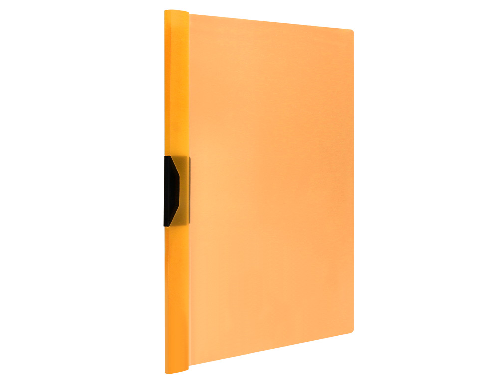 CARPETA LIDERPAPEL DOSSIER PINZA LATERAL 45301 POLIPROPILENO DIN A4 NARANJA 30 HOJAS PINZA DESLIZANTE