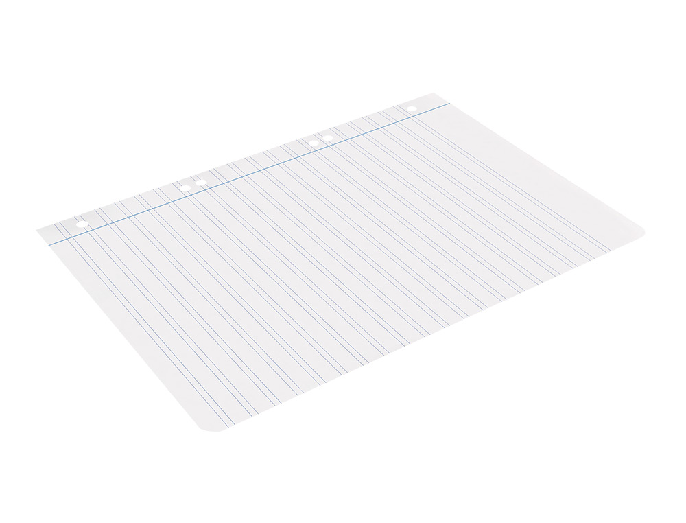 RECAMBIO LIDERPAPEL CUARTO 100 HOJAS 60G/M2 PAUTA 4ª 3.5MM CON MARGEN 6 TALADROS