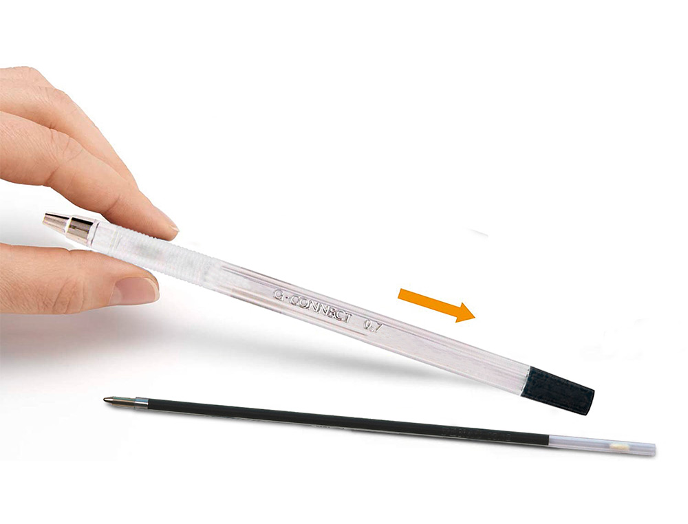 RECAMBIO BOLIGRAFO EXTENSIBLE Q-CONNECT KF00233 NEGRO