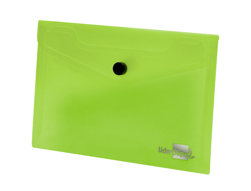 CARPETA LIDERPAPEL DOSSIER BROCHE 44223 POLIPROPILENO DIN A7 VERDE TRANSLUCIDO