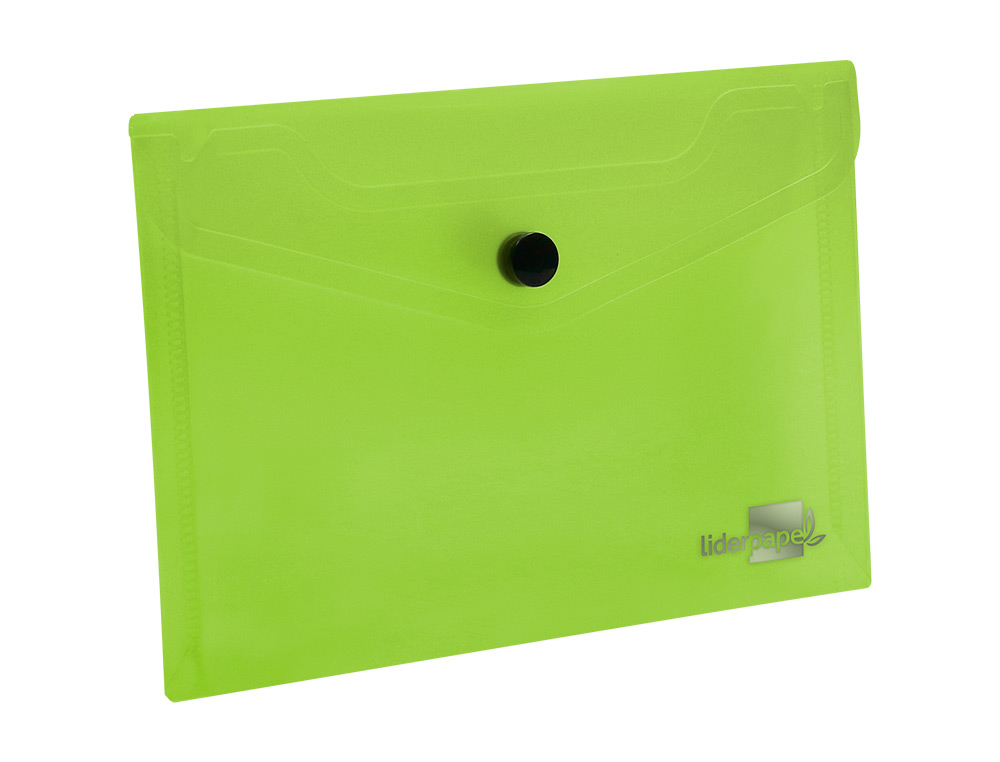 CARPETA LIDERPAPEL DOSSIER BROCHE 44223 POLIPROPILENO DIN A7 VERDE TRANSLUCIDO