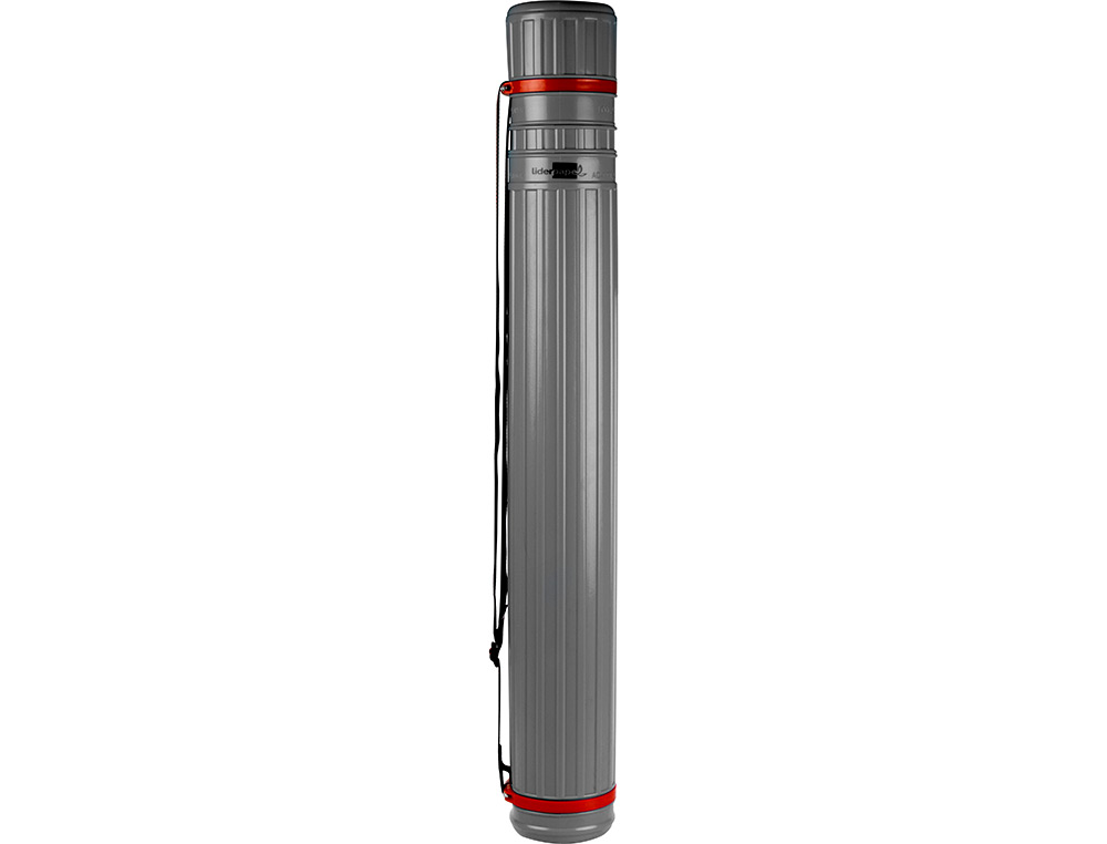 PORTAPLANOS PLASTICO LIDERPAPEL DIAMETRO 9 CM EXTENSIBLE HASTA 125 CM GRIS