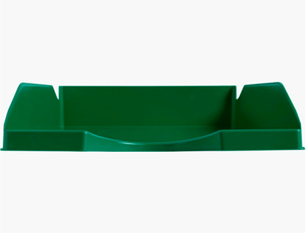 BANDEJA SOBREMESA PLASTICO Q-CONNECT VERDE OPACO 240X70X340 MM