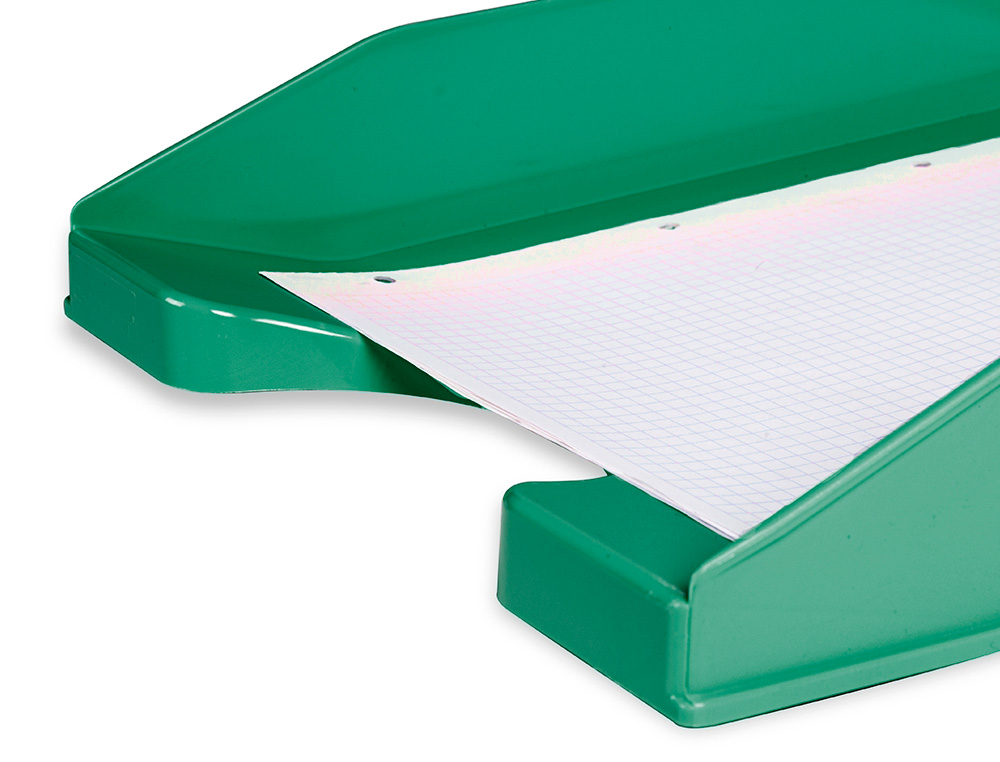 BANDEJA SOBREMESA PLASTICO Q-CONNECT VERDE OPACO 240X70X340 MM