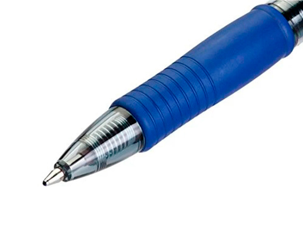 BOLIGRAFO Q-CONNECT AZUL RETRACTIL CON SUJECION DE CAUCHO