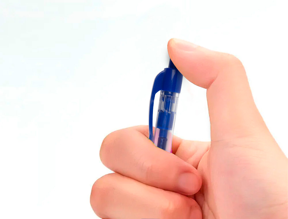 BOLIGRAFO Q-CONNECT AZUL RETRACTIL CON SUJECION DE CAUCHO