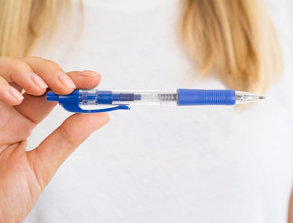 BOLIGRAFO Q-CONNECT AZUL RETRACTIL CON SUJECION DE CAUCHO
