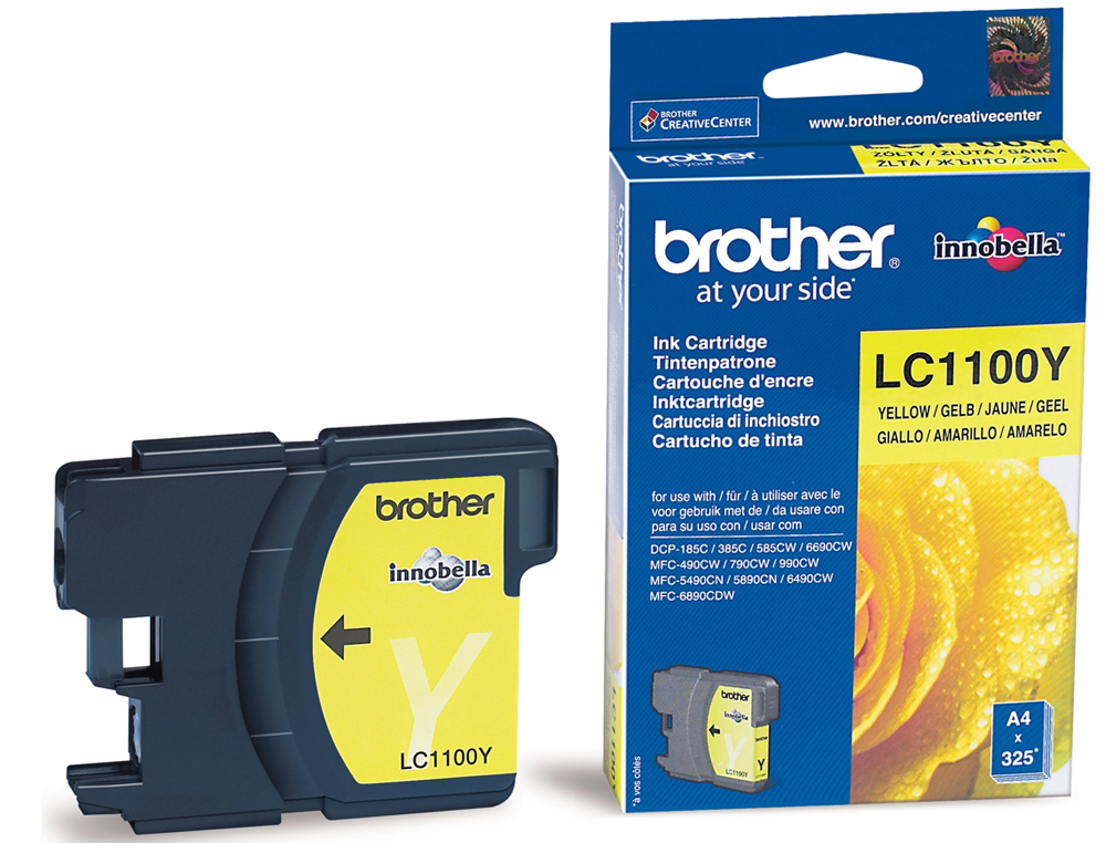 INK-JET BROTHER LC-1100Y AMARILLO 325 PAG