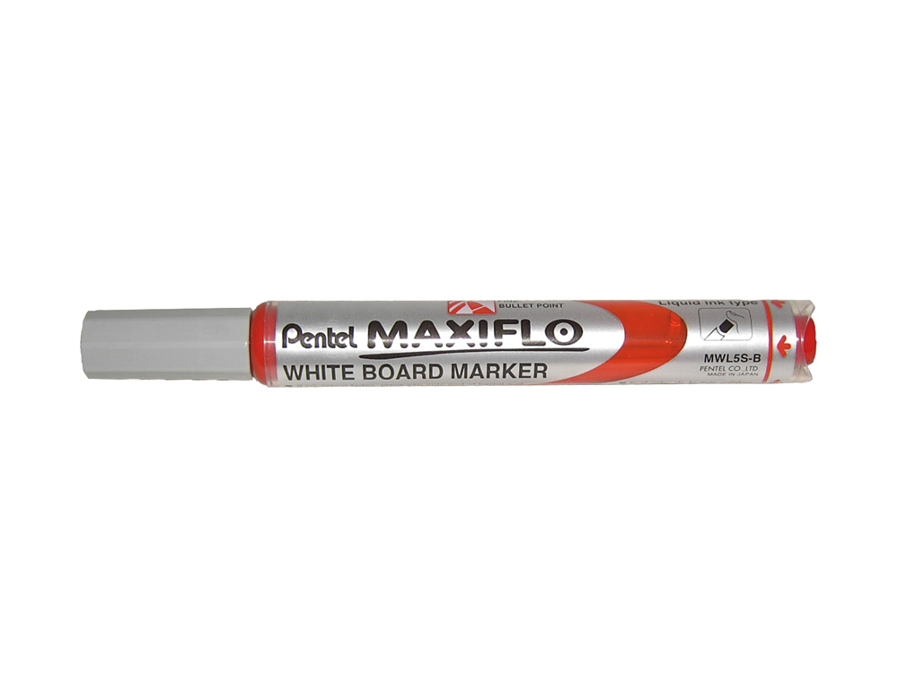 ROTULADOR MAXIFLO PENTEL PARA PIZARRA BLANCA COLOR ROJO