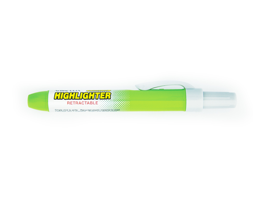 ROTULADOR ARTLINE CLIX FLUORESCENTE EK-63 VERDE PUNTA BISELADA 4.00 MM