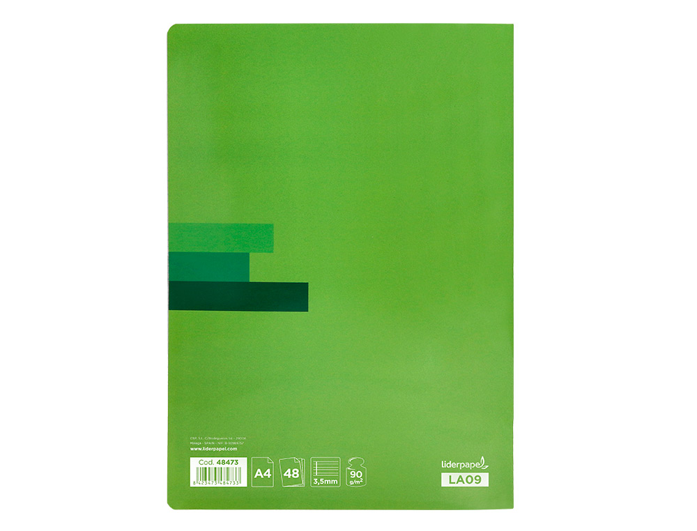 LIBRETA LIDERPAPEL SCRIPTUS A4 48 HOJAS 90G/M2 PAUTA 4ª 3.5MM CON MARGEN