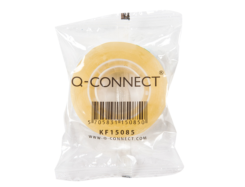 CINTA ADHESIVA Q-CONNECT TRANSPARENTE 33 MT X 12 MM ENCELOFANADA