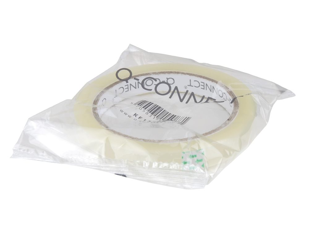 CINTA ADHESIVA Q-CONNECT TRANSPARENTE 66 MT X 12 MM ENCELOFANADA
